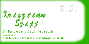 krisztian szijj business card